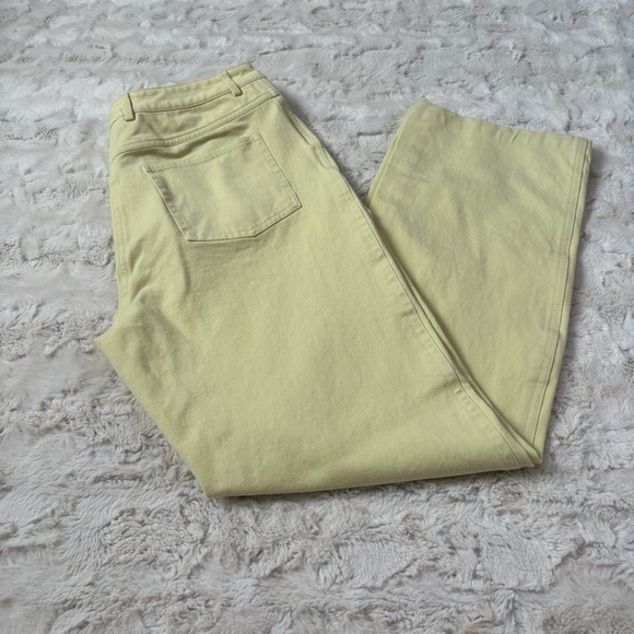 St. John Sport by Marie Gray Size 12 Yellow Straight Leg Jeans - Picture 1 of 6